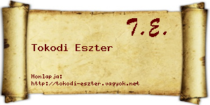 Tokodi Eszter névjegykártya